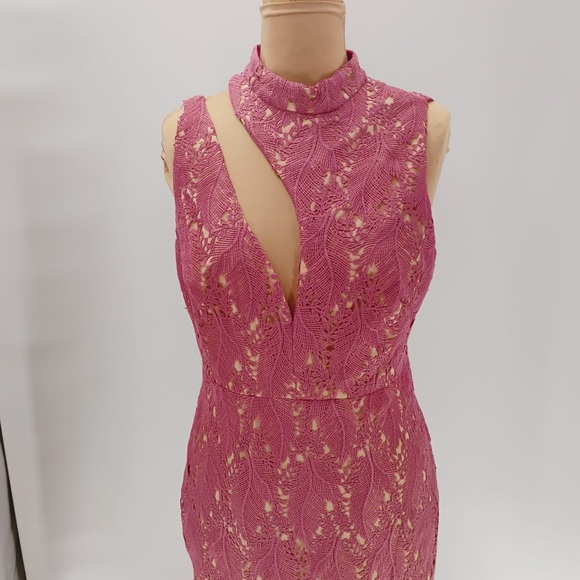 LA MAISON TALULAH FOUNDATION LACE MIDI DRESS IN TEAROSE SIZE large - $350 - Picture 8 of 16